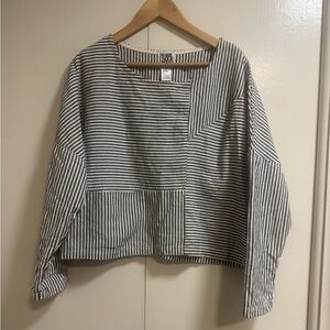 Prairie Underground- Loose Fit Striped  Blouse